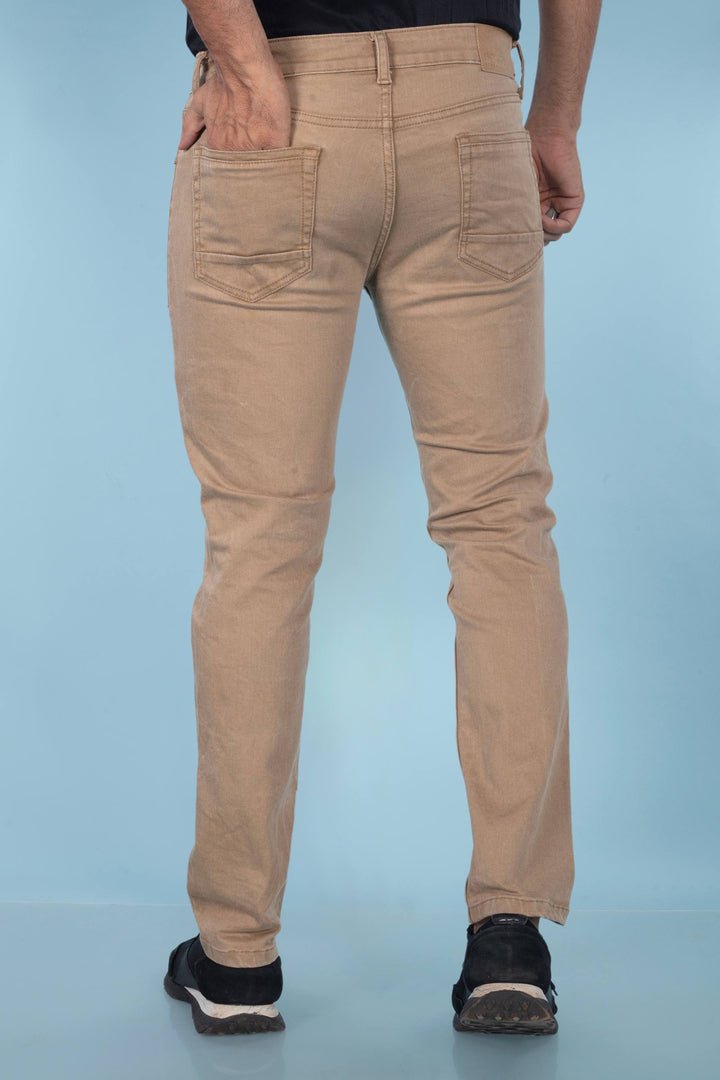 Custom made British Khaki mens slim fit jeans