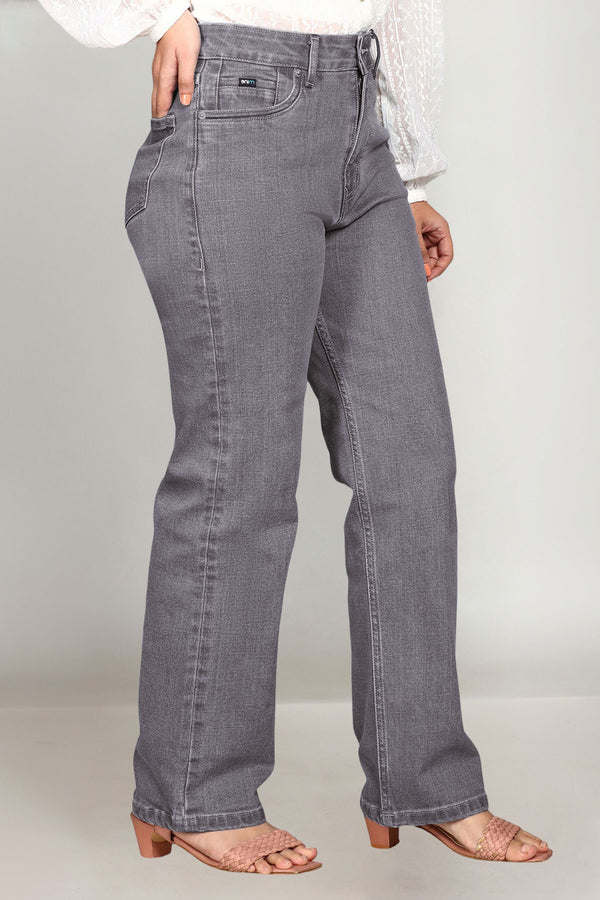 Custom Made Charcoal Women's Straight Fit Jeans