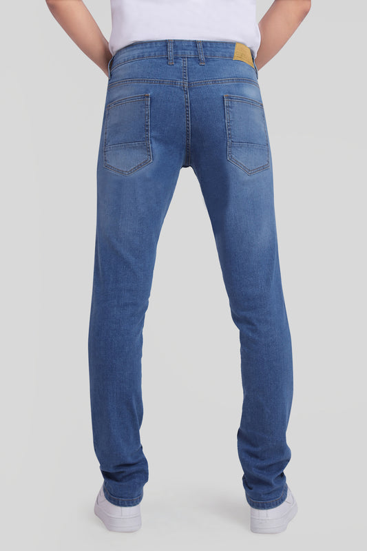 Custom Made Mid Blue Men's Skinny Fit Jeans