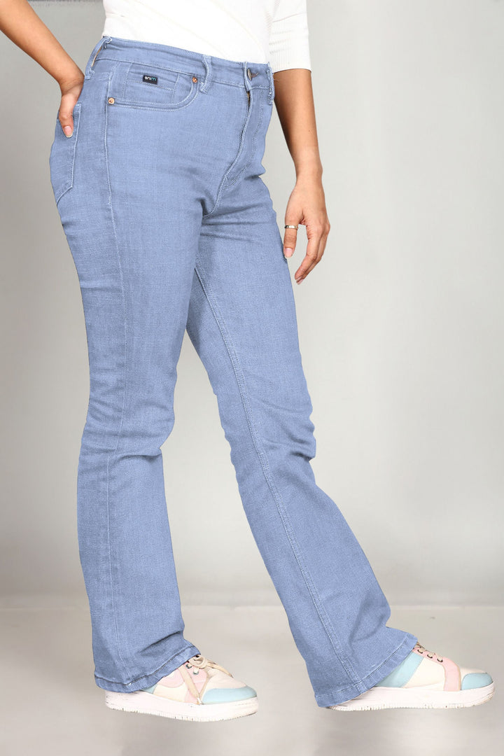 Custom Made Glacier Blue  Women's Boot Cut Jeans