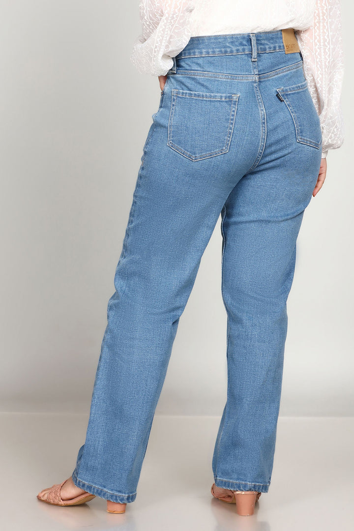 Custom Made Mid Blue Women's Straight Fit Jeans