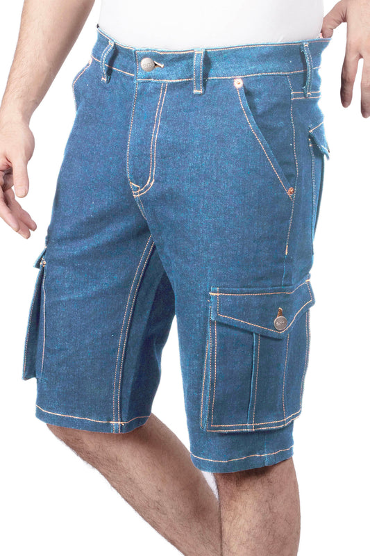 Mid Blue Cargo Shorts