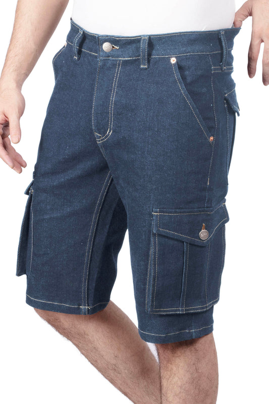 Raw Indigo Cargo Shorts