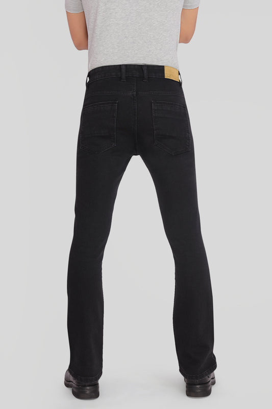 Custom made Carbon Black Mens Bootcut Jeans