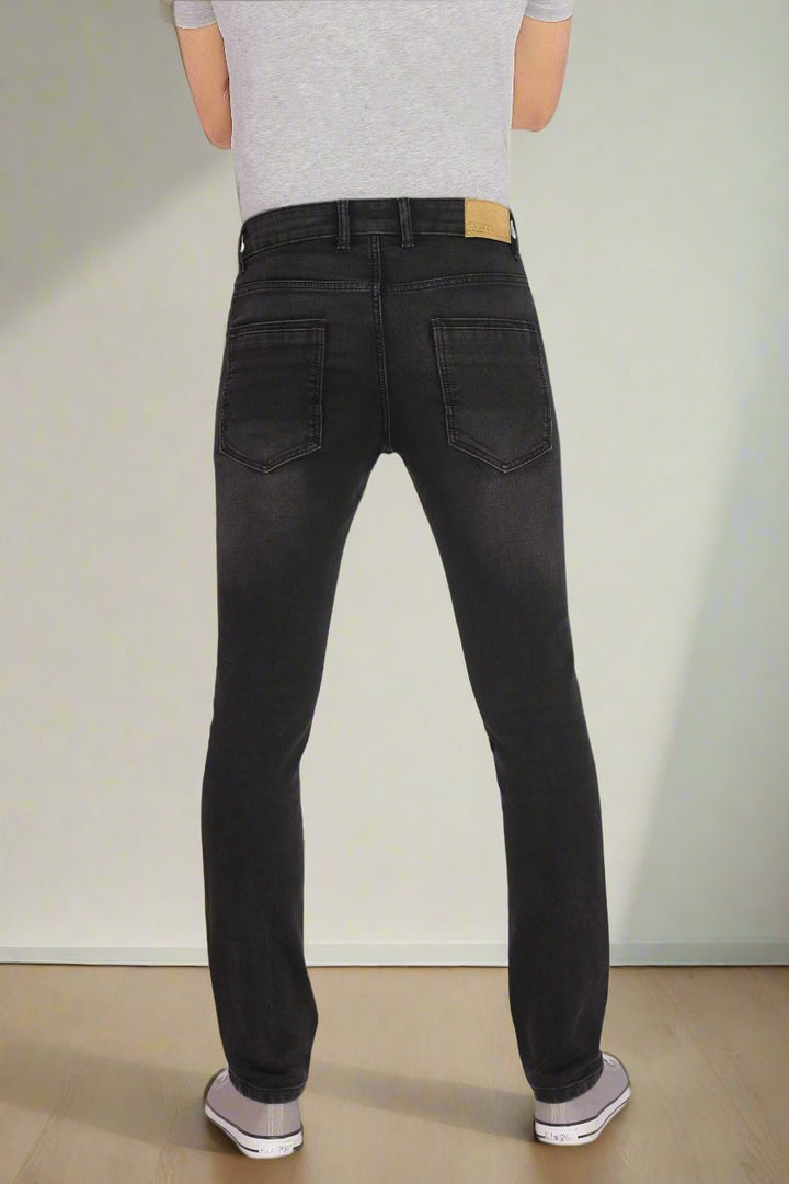 Custom Made Carbon Black Men's Skinny Fit Jeans