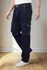 Custom Made Deep Space Blue Men's Straight Fit Cargo 