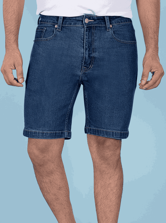 Deep Space Blue Denim Shorts