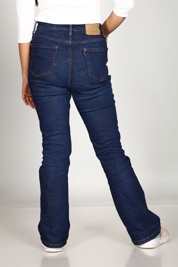 Custom Made Deep Space Blue  Women's Boot Cut Jeans