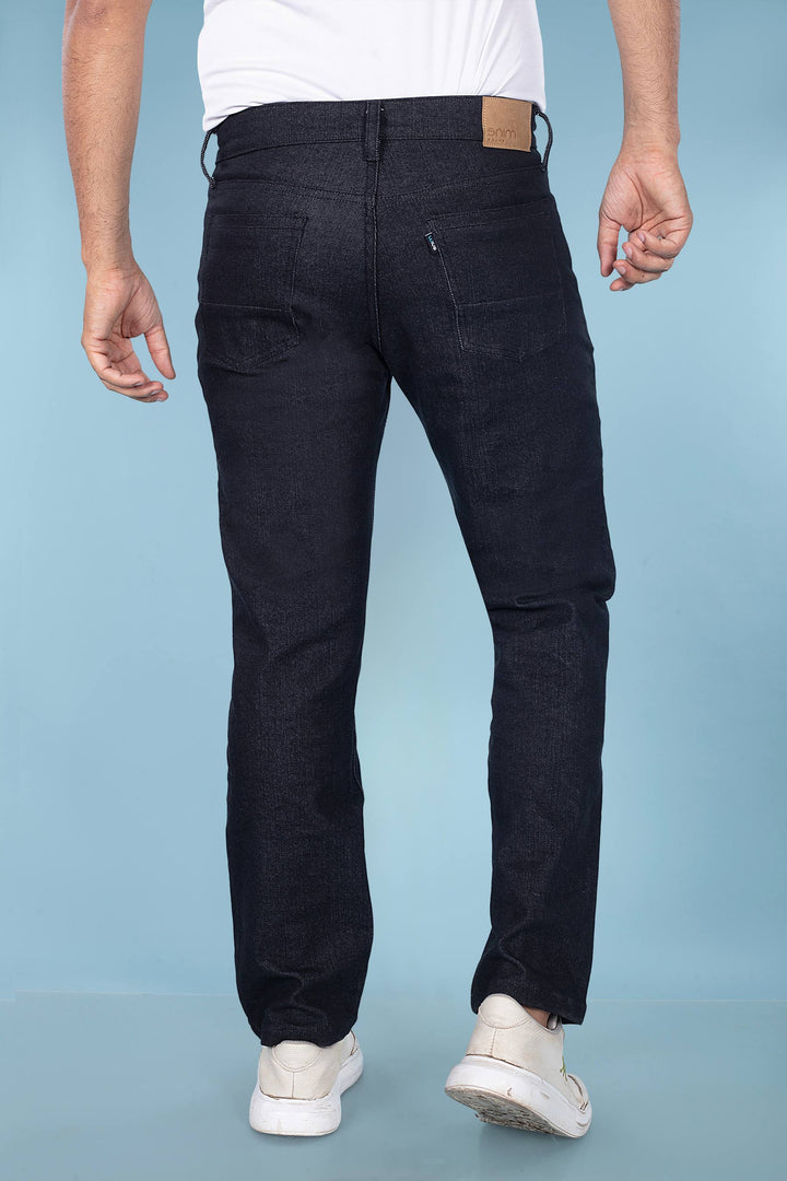 Custom made Carbon Black Straight Fit Jeans for Men