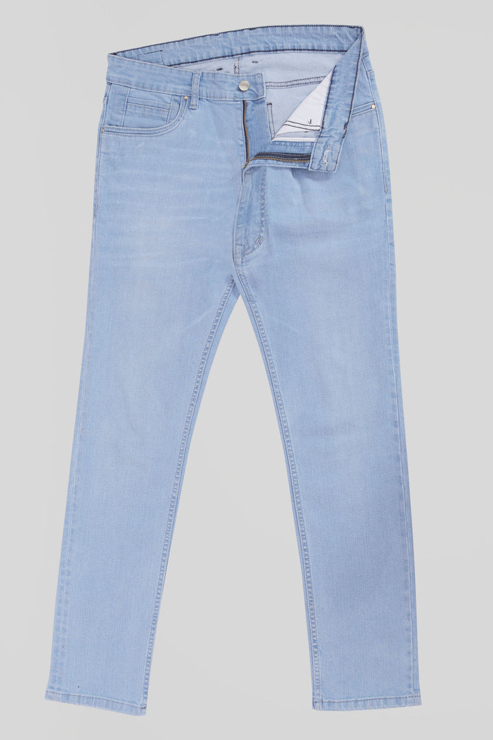 Custom made Glacier Blue mens slim fit jeans