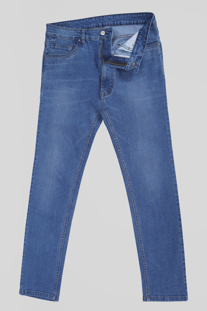 Custom Made Mid Blue Men's Skinny Fit Jeans