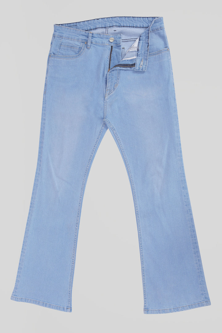 Custom made Glacier Blue Mens Bootcut Jeans