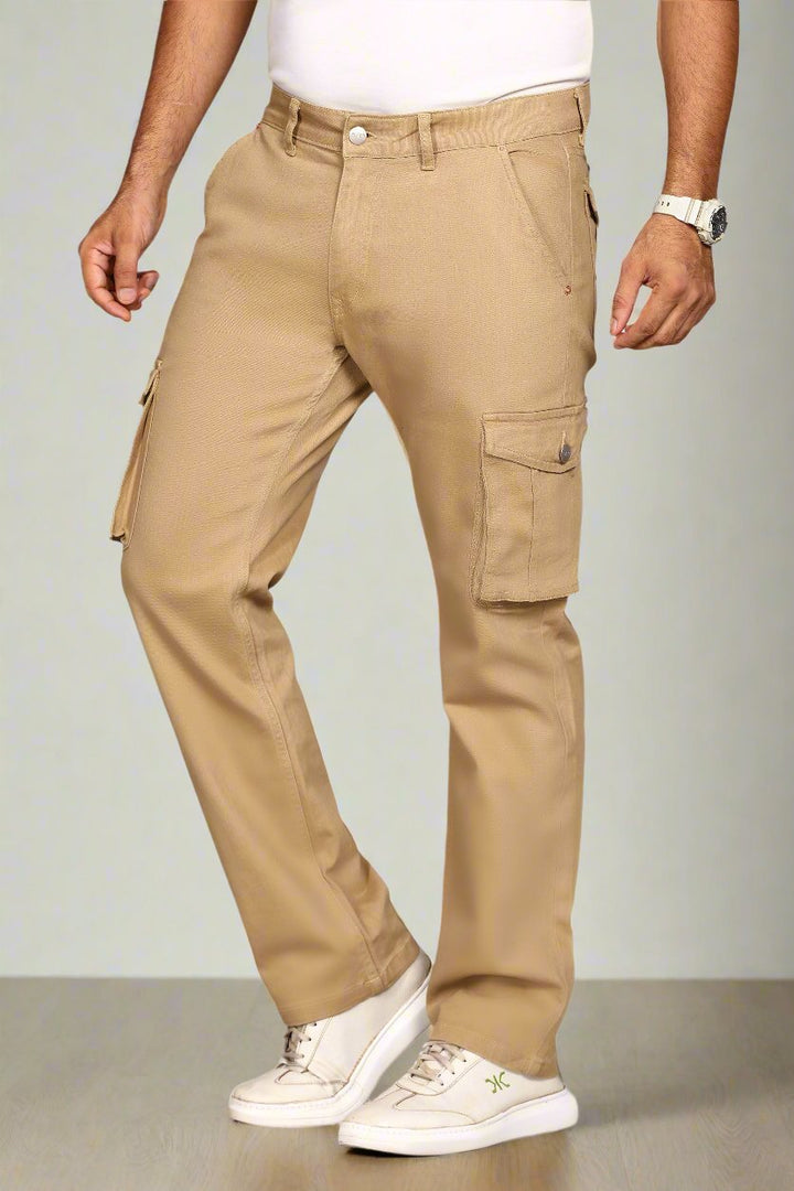 Custom Made British Khaki Men's Straight Fit Cargo