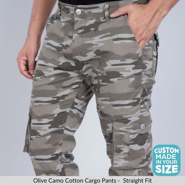 Olive Camo Stretch Cargo Pants