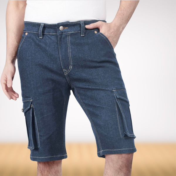 Raw Indigo Cargo Shorts