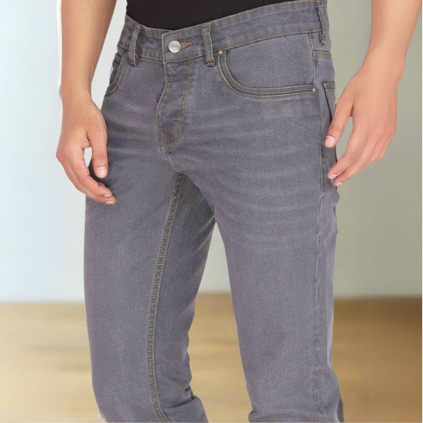 Custom made Charcoal men's slim fit jeans